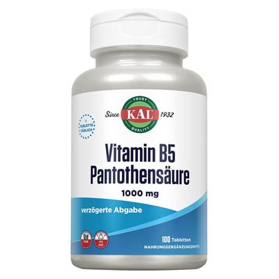 Vitamin B5 1000 mg Pantothensäure KAL