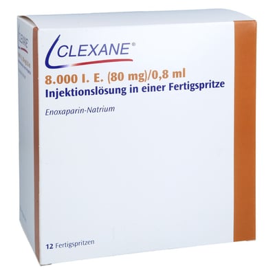Clexane 8000 I.E. (80 mg)/0,8 ml Injektionslösung