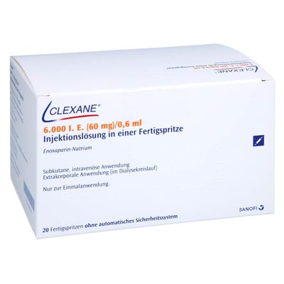 Clexane 6000 I.E. (60 mg)/0,6 ml Injektionslösung