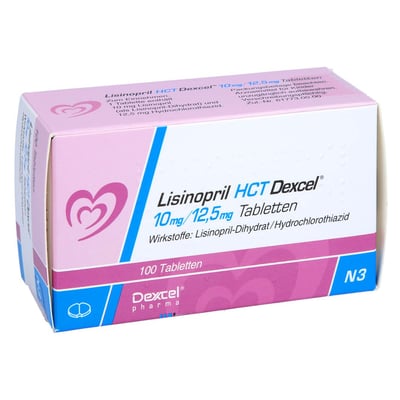 Lisinopril HCT Dexcel 10 mg/12,5 mg