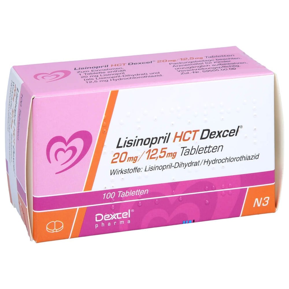 Lisinopril HCT Dexcel 20 mg/12,5 mg