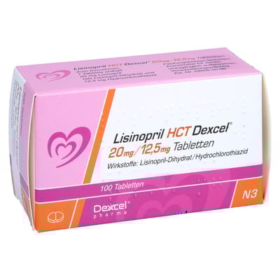 Lisinopril HCT Dexcel 20 mg/12,5 mg