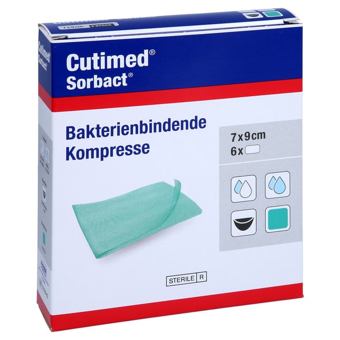 Cutimed Sorbact Kompressen 7x9 cm