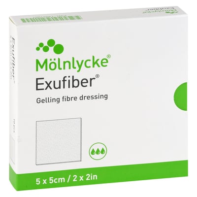 Exufiber 5x5 cm Gel-Faserverband