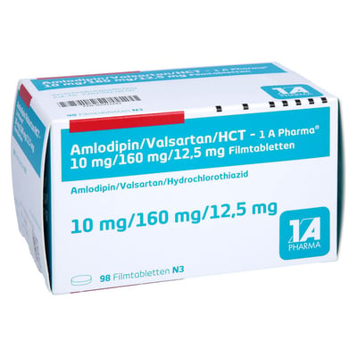 Amlodipin/Valsartan/HCT-1A Pharma 10 mg/160 mg/12,5 mg Produktbild 1
