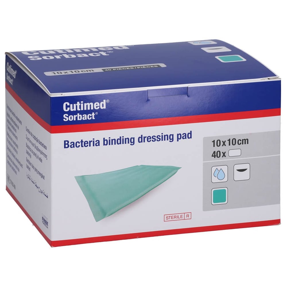 Cutimed Sorbact Saugkompressen 10x10 cm