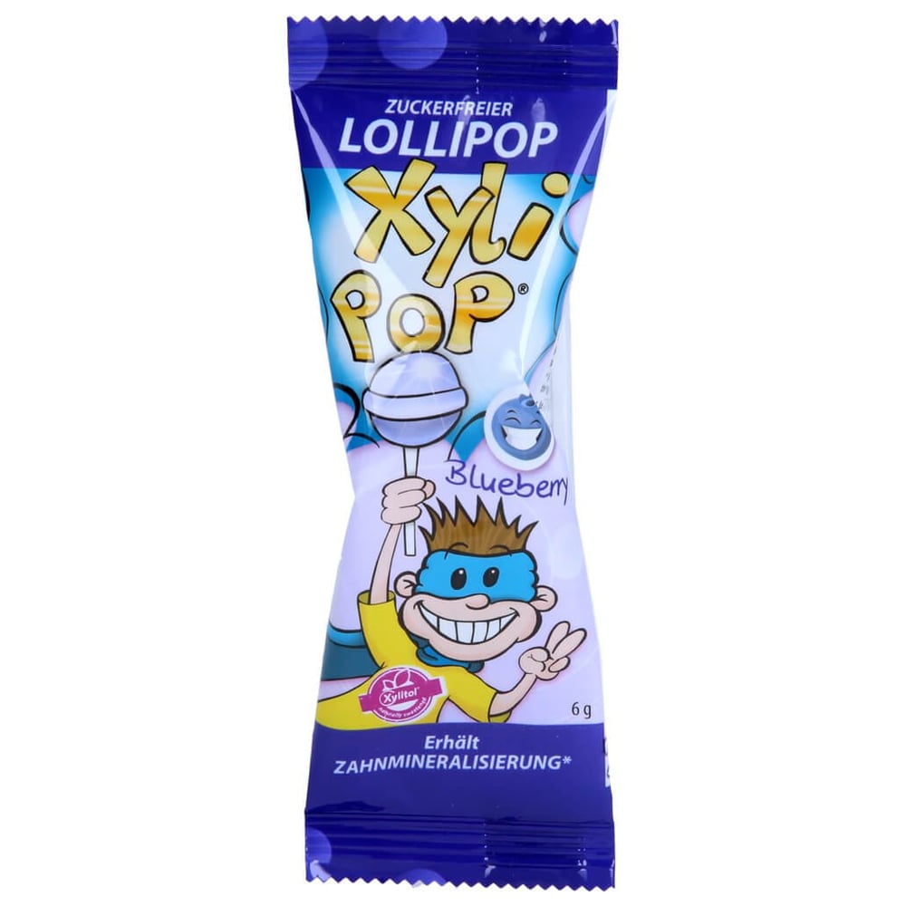 Miradent XyliPOP Lolli Zahnpflegelolli Blaubeere