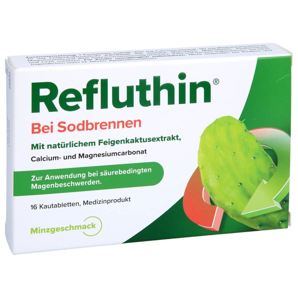 Refluthin bei Sodbrennen Kautabletten Minze