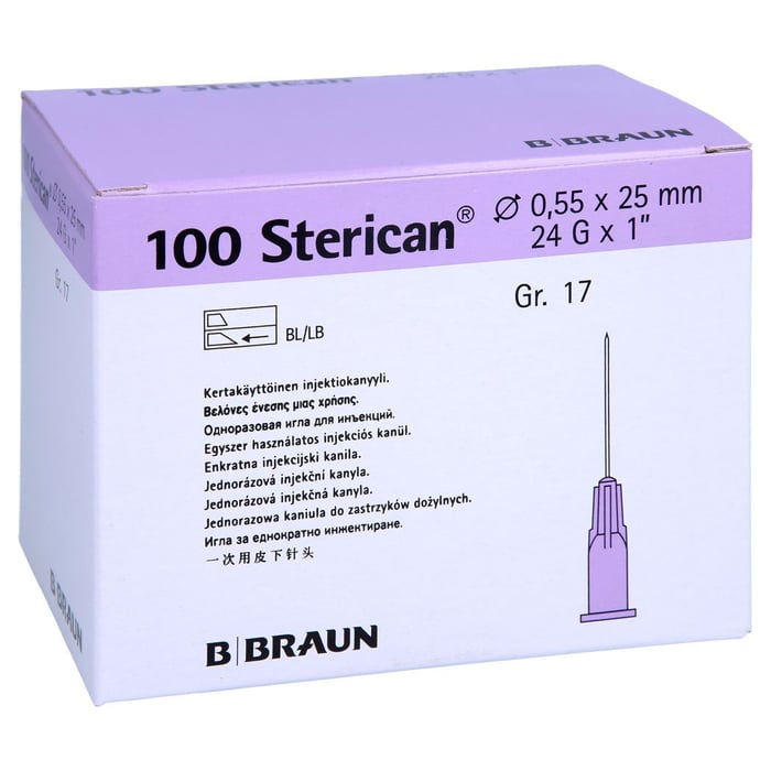 Sterican Ll 0.55x25mm Lila