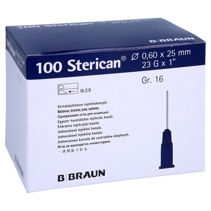 Sterican Ll 0.60x25mm Blau