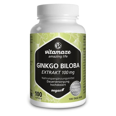 Ginkgo Biloba 100 mg hochdosiert vegan