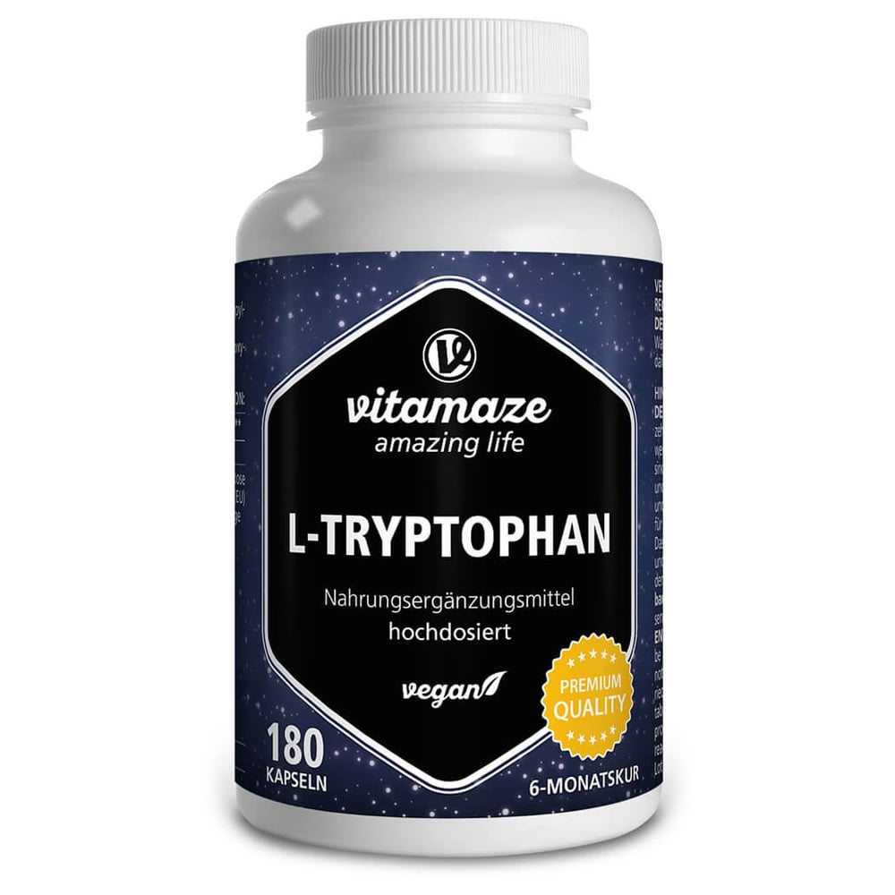 L-tryptophan 500 mg hochdosiert vegan Kapseln