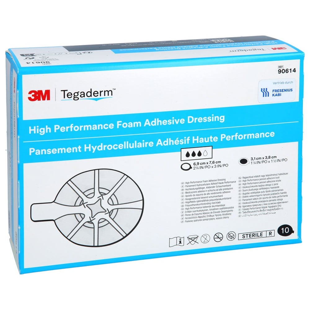 Tegaderm Foam Adhesive Fk 6,9x7,6 cm oval 90614