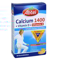 Abtei Calcium 1400+Vitamin D3+K Kautabletten