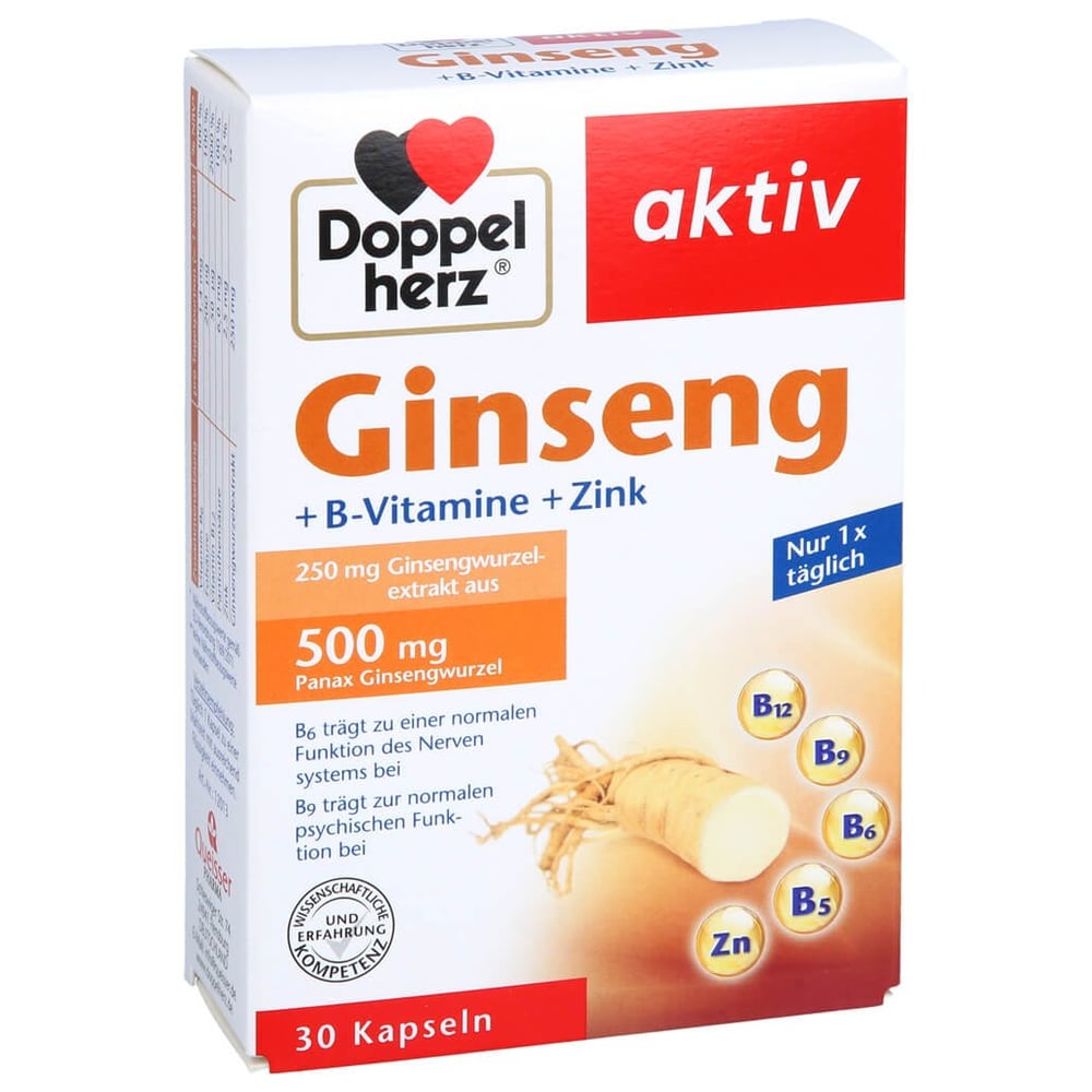 Doppelherz Ginseng 250 + B-Vitamine + Zink