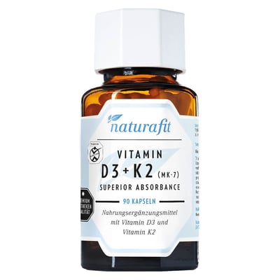Naturafit Vitamin D3+k2 Mk-7 superior absorb. Kapseln Produktbild 1