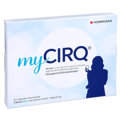 Mycirq 0,120 mg/0,015 mg pro 24 Stunden vaginales Wirkstofffreisetzungssystem Produktbild 1