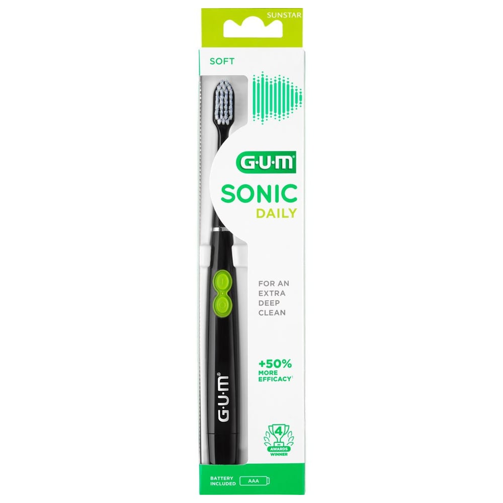 Gum Sonic Daily SchallZahnbürste schwarz