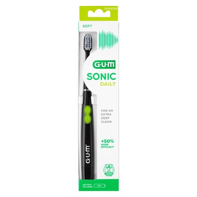 Gum Sonic Daily SchallZahnbürste schwarz