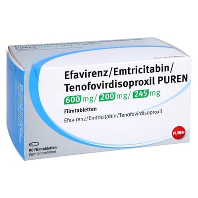 Efavirenz/Emtricitabin/Tenofovirdisoproxil PUREN 600 mg/200 mg/245 mg