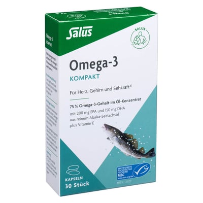 Omega-3 Kompakt aus reinem Alaska-Seelachsöl Salus