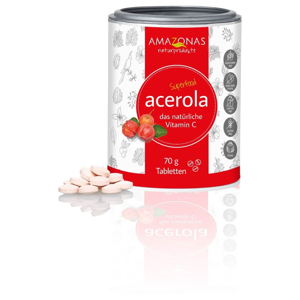 Acerola Vitamin C ohne Zuckerzusatz Lutschtablett.