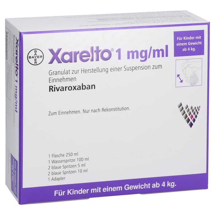 Xarelto 1mg/ml 103,4mg Granulat zur Herstellung einer Suspension zum Einnehmen