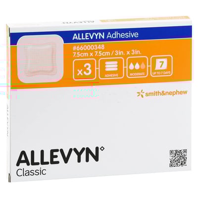 Allevyn Adhesive 7,5x7,5 cm haftende Wundauflage