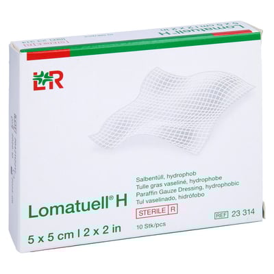 Lomatuell H Salbentüll 5x5 cm steril