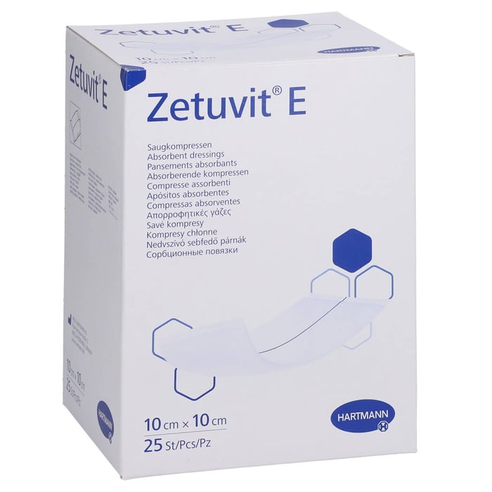 Zetuvit E Saugkompressen steril 10x10 cm
