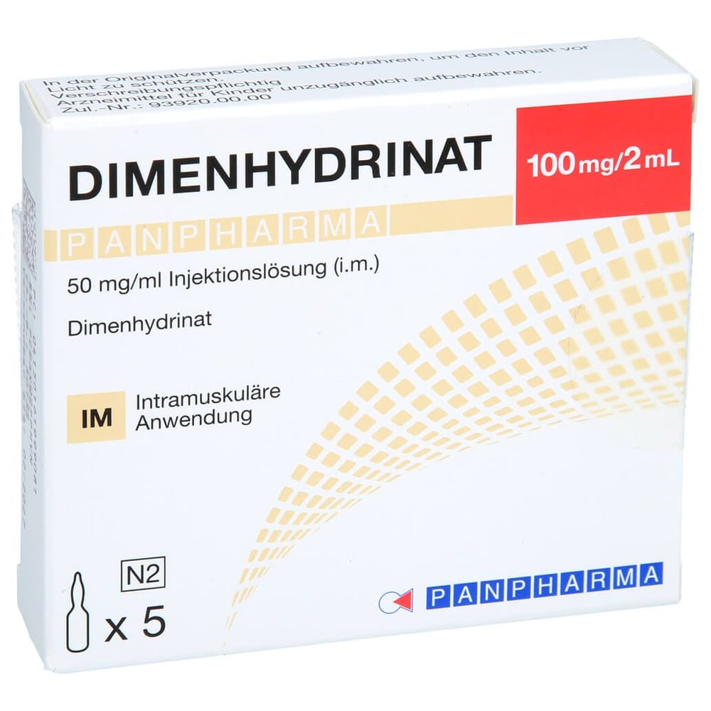 Dimenhydrinat PANPHARMA 50mg/ml Injektionslösung