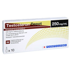 Testosteron Depot Panpharma 250 mg/ml Injektion Lösung.