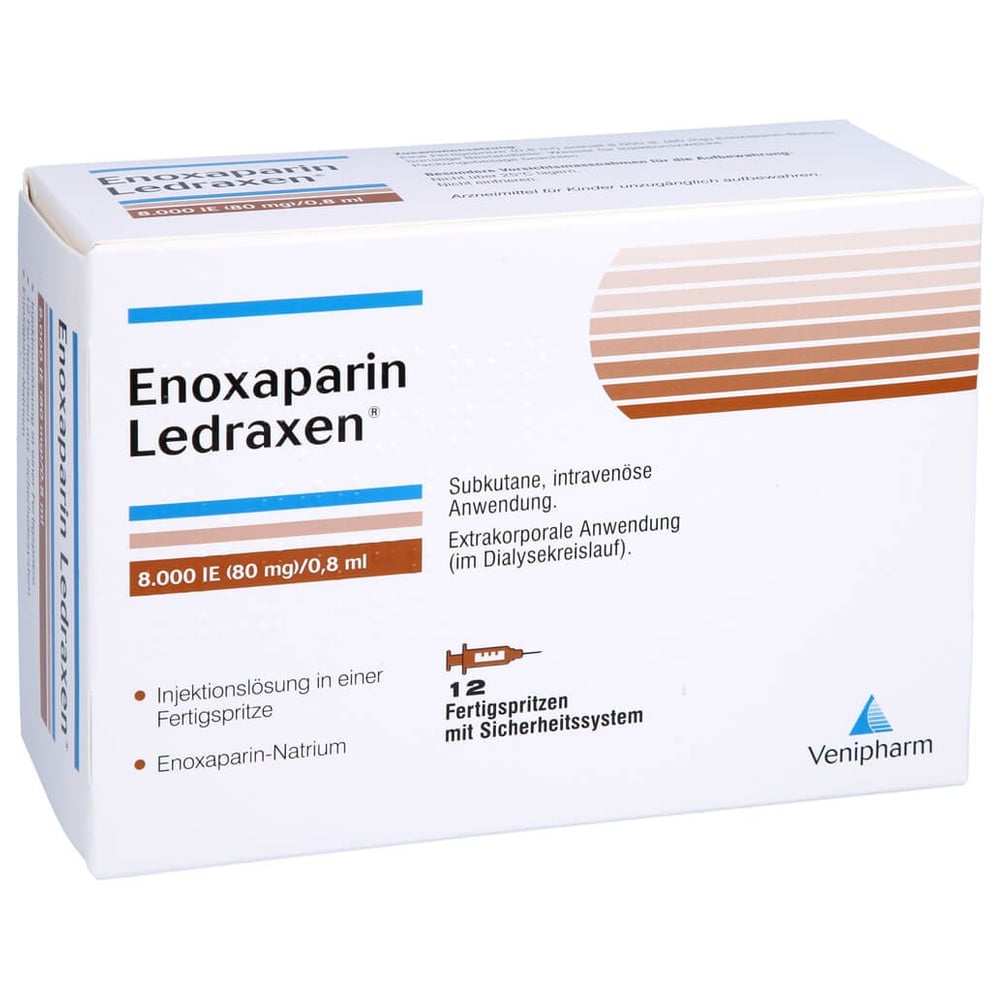 Enoxaparin Ledraxen 8000 I.E. (80 mg)/0,8 ml Injektionslösung