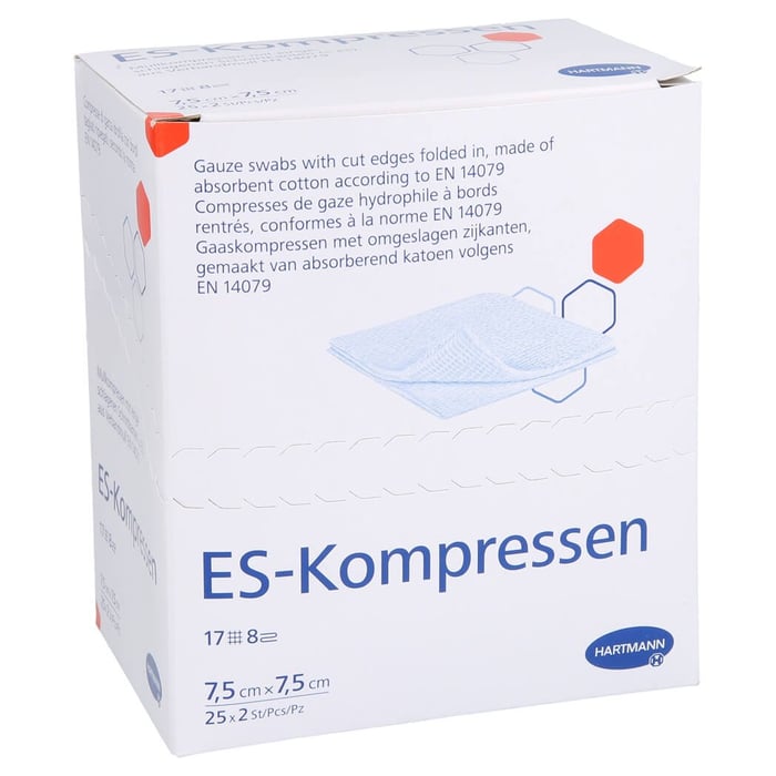 Es-kompressen steril 7,5x7,5 cm 8fach