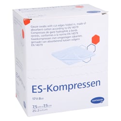 ES-Kompressen steril 7,5x7,5 cm 8fach + Prisoma
