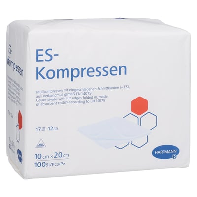 ES-Kompressen unsteril 10x20 cm 12fach + Prisoma