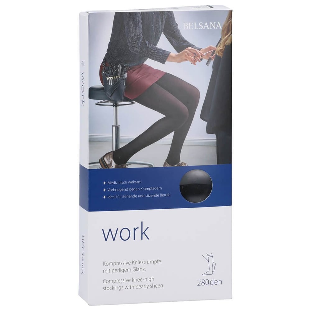 Belsana work Ag M grap.Stayups schwarz m.Sp.