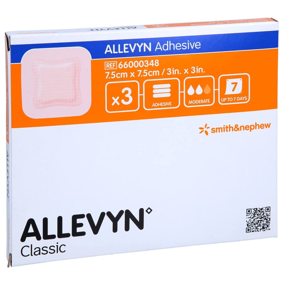 Allevyn Adhesive 7,5x7,5 cm haftende Wundauflage