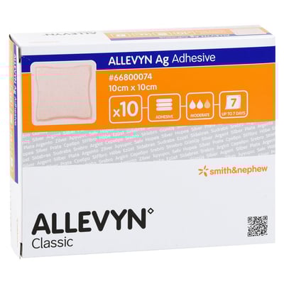 Allevyn Ag Adhesive 10x10 cm Wundverband