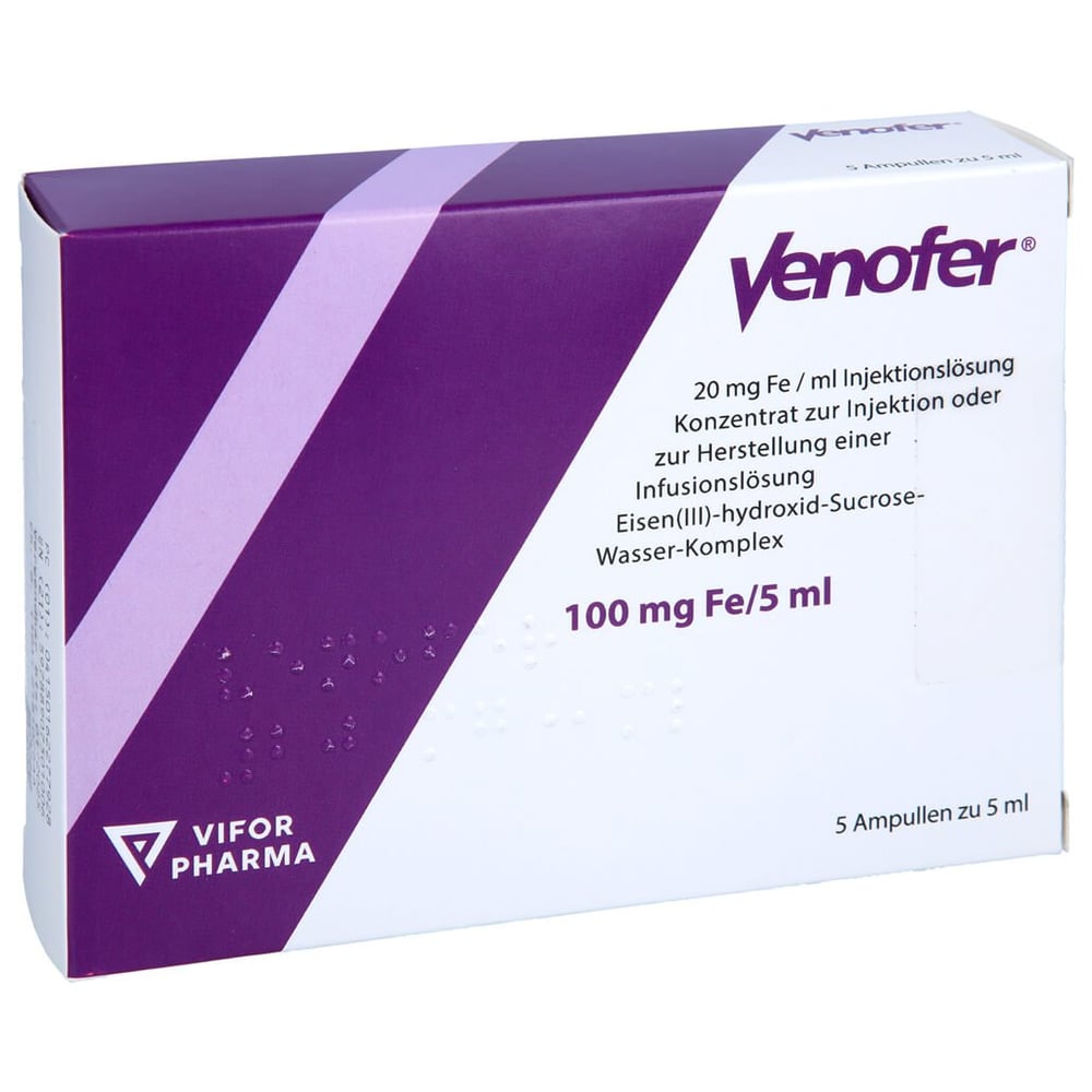 Venofer 20 mg Fe/ml Injektionslösung Ampullen