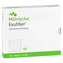 Exufiber 10x10 cm Gel-Faserverband Kohlpharma