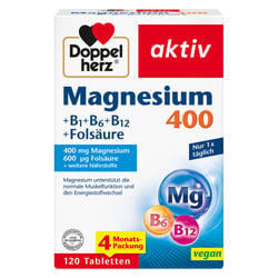 Doppelherz Magnesium 400+ B1 + B6 + B12 + Folsäure