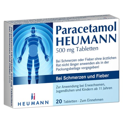 Paracetamol HEUMANN 500 mg bei Schmerzen und Fieber