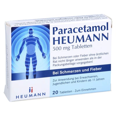 Paracetamol HEUMANN 500 mg bei Schmerzen und Fieber