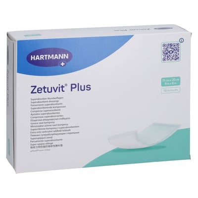 Zetuvit Plus extrastarke Saugkompresse steril 15x20 cm Kohlpharma Produktbild 1