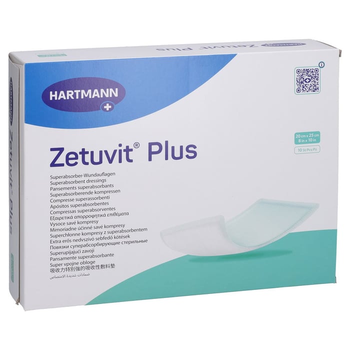 Zetuvit Plus extrastarke Saugkompr.steril 20x25 cm