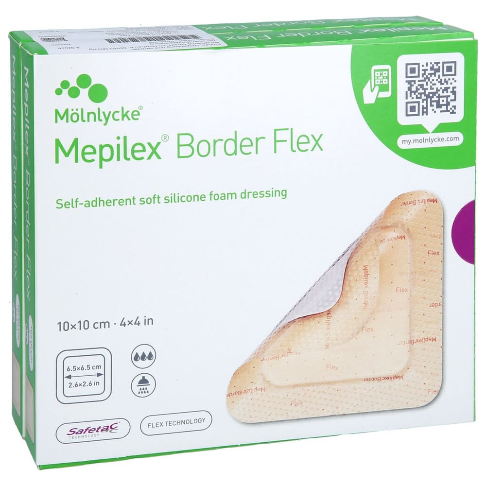 Mepilex Border Flex 10x10 cm Schaumverband haft.