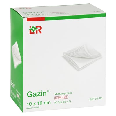Gazin Mullkompresse 10x10 cm steril 8fach Tora Pharma Produktbild 1