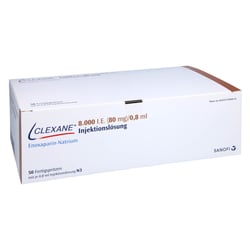 Clexane 8000 I.E. (80 mg)/0,8 ml Injektionslösung ohne Sicherheitssystem