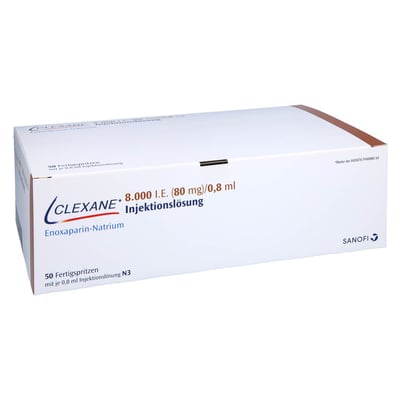 Clexane 8000 I.E. (80 mg)/0,8 ml Injektionslösung ohne Sicherheitssystem
